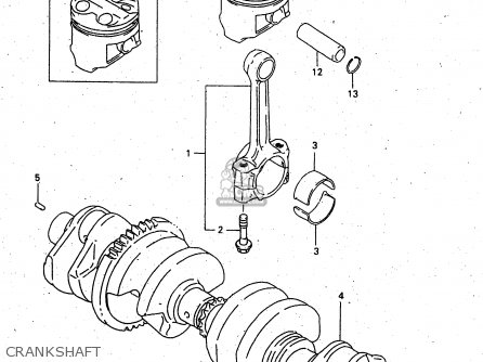 CRANKSHAFT - GSX750F 1998 (W) (E02 E04 E17 E18 E22 E24 E25 E34) P37