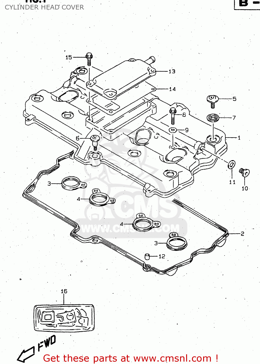 CYLINDER HEAD COVER GSX750F 1999 (X) (E02 E04 E17 E18 E22 E24 E25 E34)