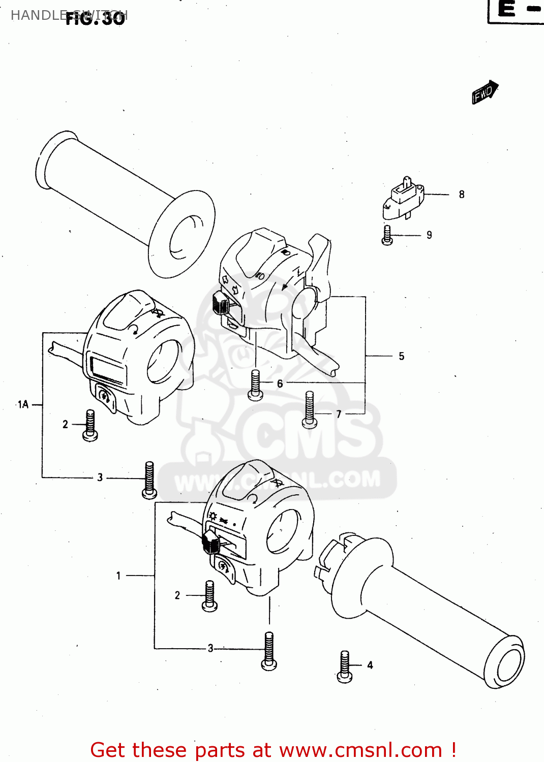 HANDLE SWITCH GSX750F 1999 (X) (E02 E04 E17 E18 E22 E24 E25 E34)