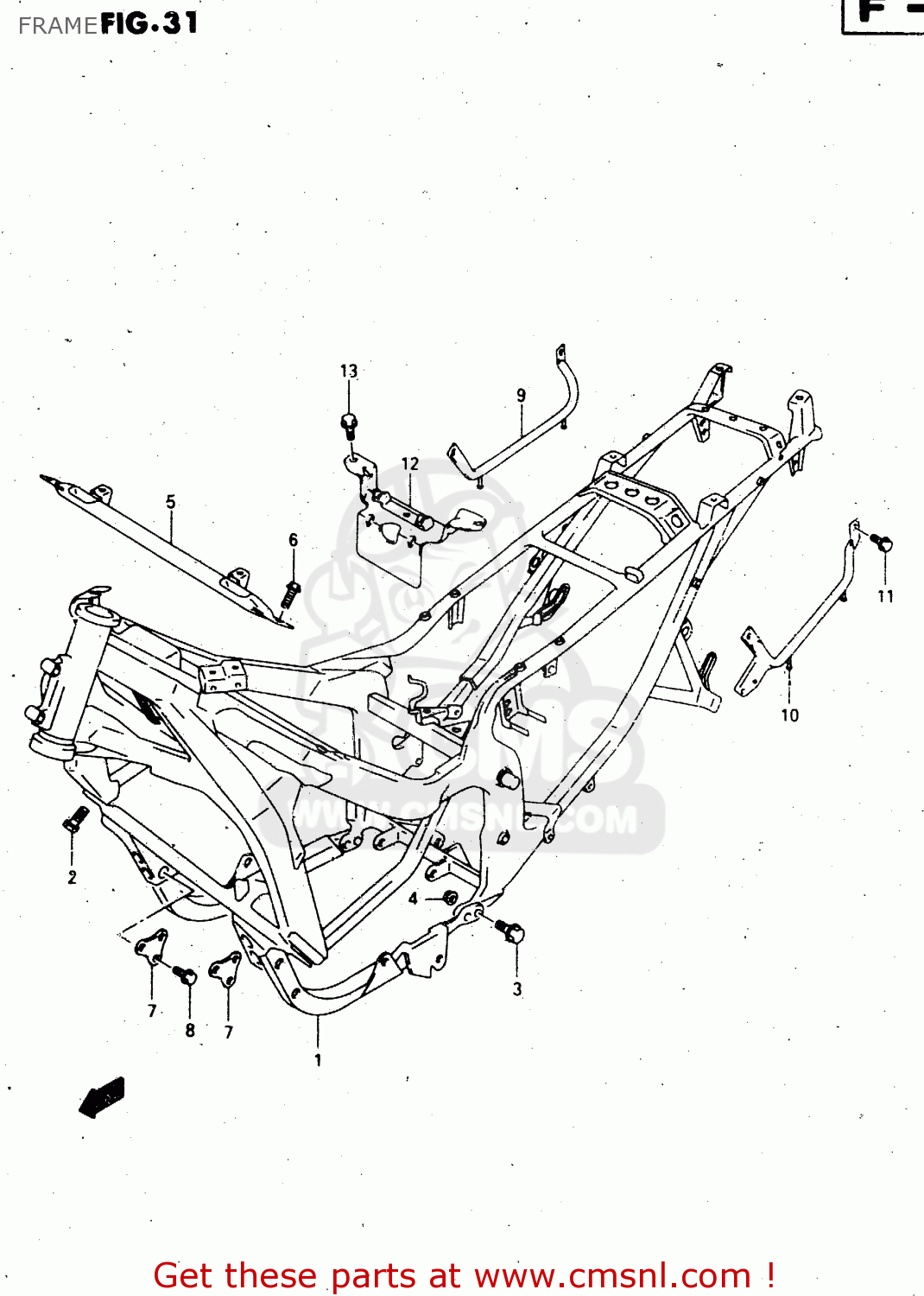 FRAME GSX750F 1999 (X) (E02 E04 E17 E18 E22 E24 E25 E34)