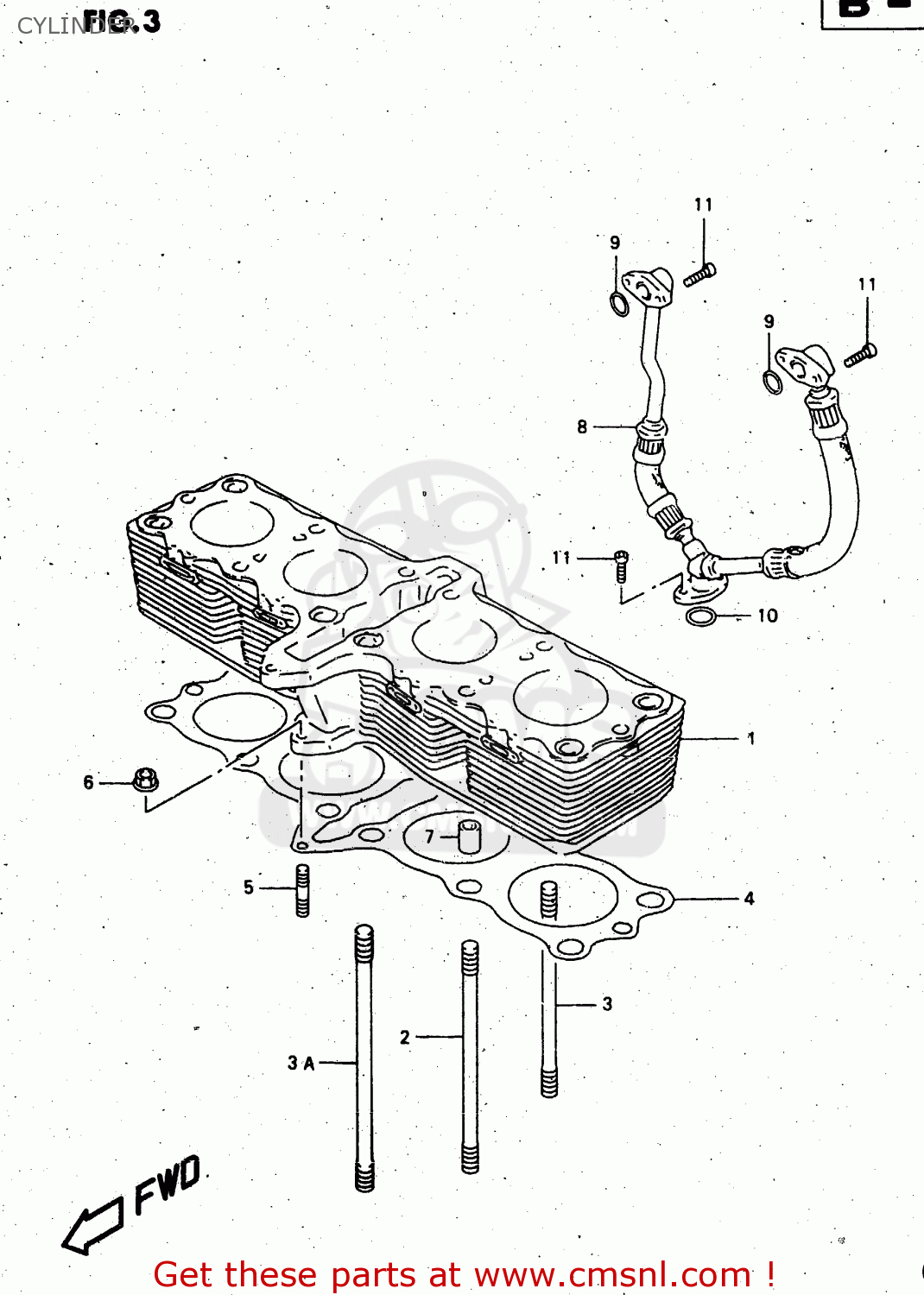 CYLINDER GSX750F 1999 (X) (E02 E04 E17 E18 E22 E24 E25 E34)
