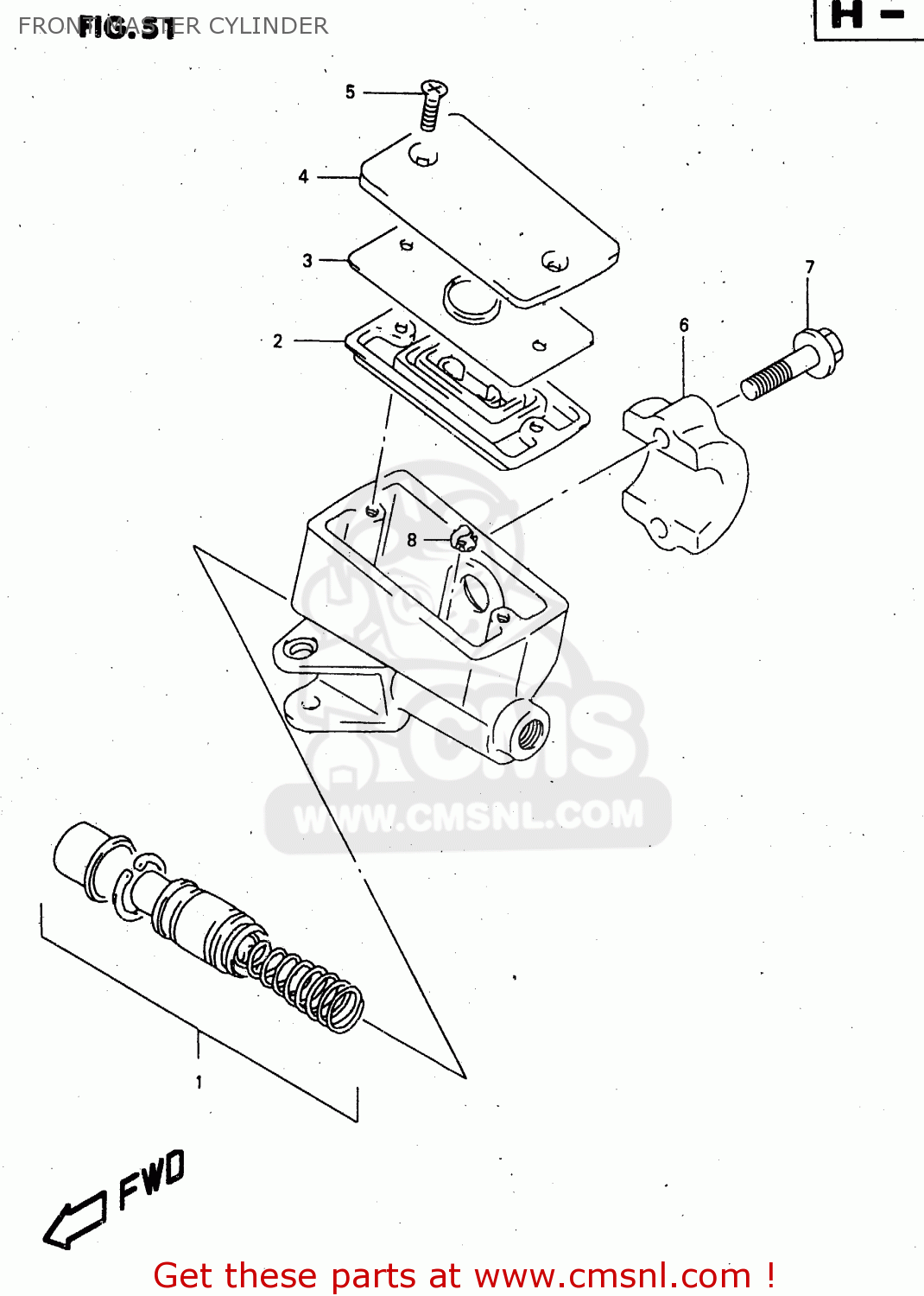 FRONT MASTER CYLINDER GSX750F 1999 (X) (E02 E04 E17 E18 E22 E24 E25 E34)