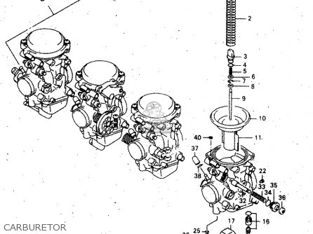 CARBURETOR - GSX750F 1999 (X) (E02 E04 E17 E18 E22 E24 E25 E34)