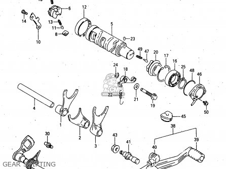 GEAR SHIFTING - GSX750F 1999 (X) (E02 E04 E17 E18 E22 E24 E25 E34)