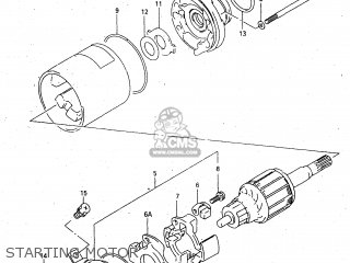 STARTING MOTOR - GSX750F 1999 (X) (E02 E04 E17 E18 E22 E24 E25 E34)