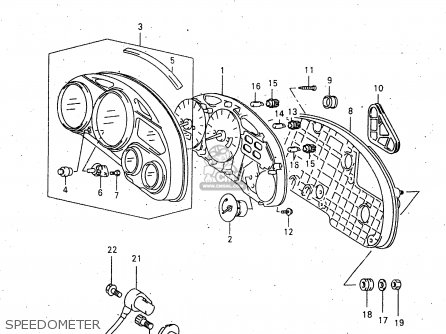 SPEEDOMETER - GSX750F 1999 (X) (E02 E04 E17 E18 E22 E24 E25 E34)
