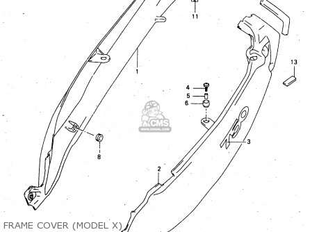 FRAME COVER (MODEL X) - GSX750F 1999 (X) (E02 E04 E17 E18 E22 E24 E25 E34)