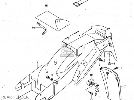 REAR FENDER - GSX750F 1999 (X) (E02 E04 E17 E18 E22 E24 E25 E34)