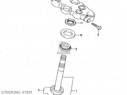 STEERING STEM - GSX750F 1999 (X) (E02 E04 E17 E18 E22 E24 E25 E34)