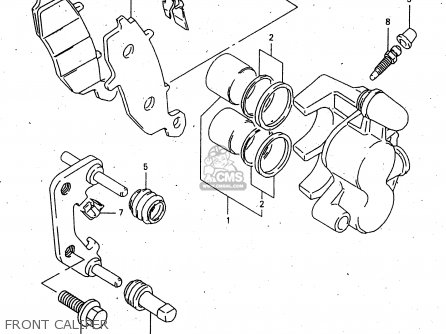 FRONT CALIPER - GSX750F 1999 (X) (E02 E04 E17 E18 E22 E24 E25 E34)
