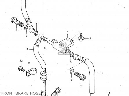 FRONT BRAKE HOSE - GSX750F 1999 (X) (E02 E04 E17 E18 E22 E24 E25 E34)