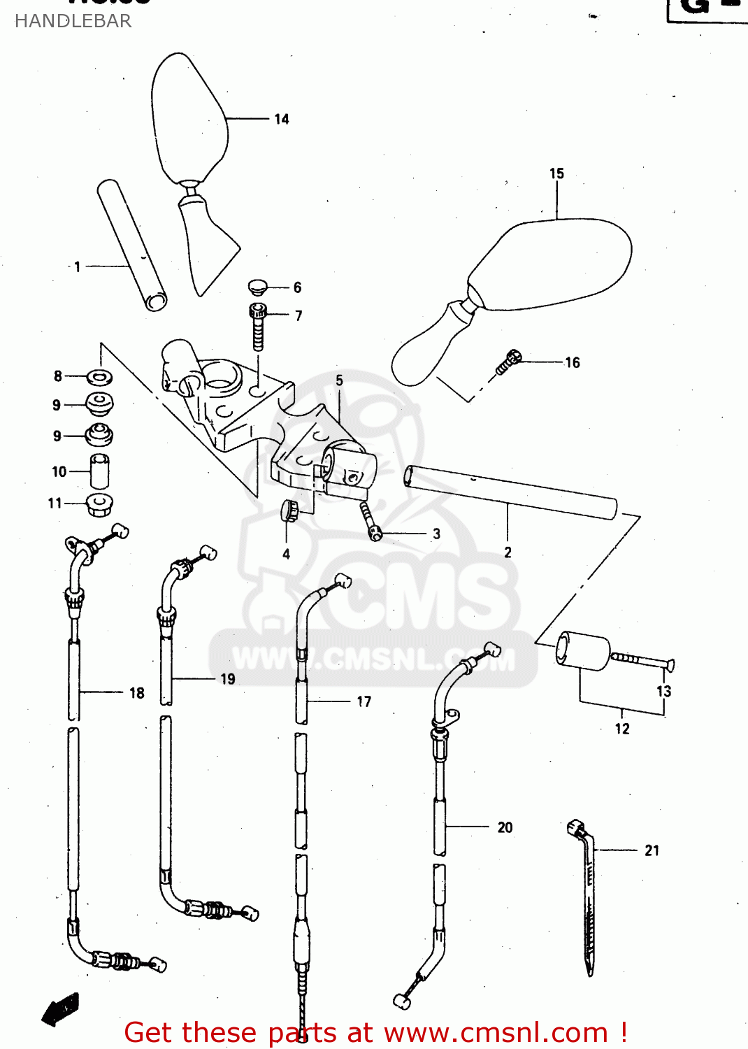 HANDLEBAR GSX750F 2000 (Y)