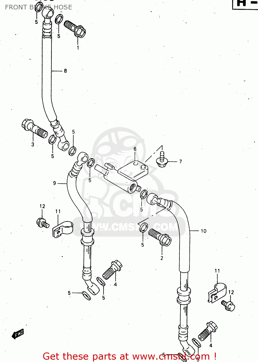 FRONT BRAKE HOSE GSX750F 2000 (Y)