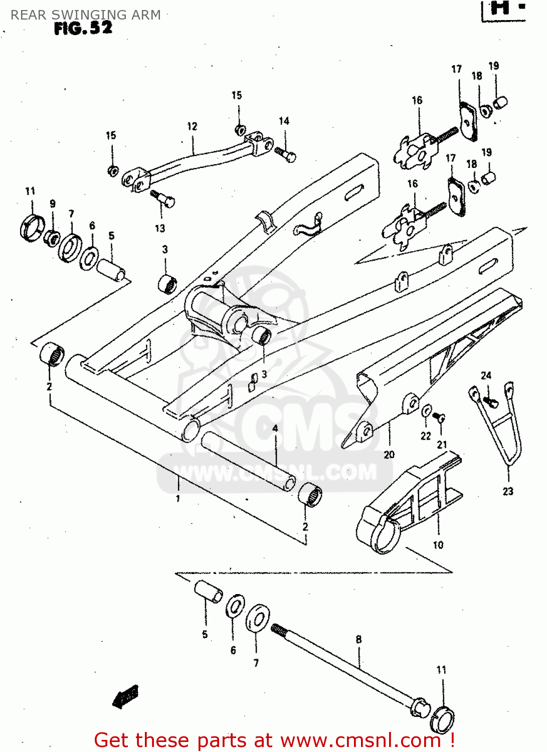 REAR SWINGING ARM GSX750F 2000 (Y)