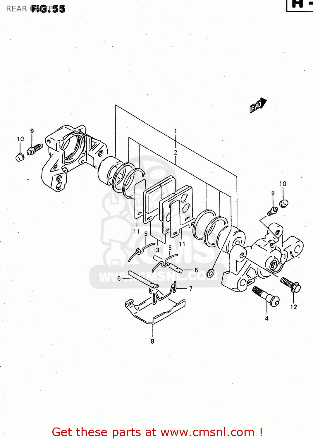 REAR CALIPER GSX750F 2000 (Y)