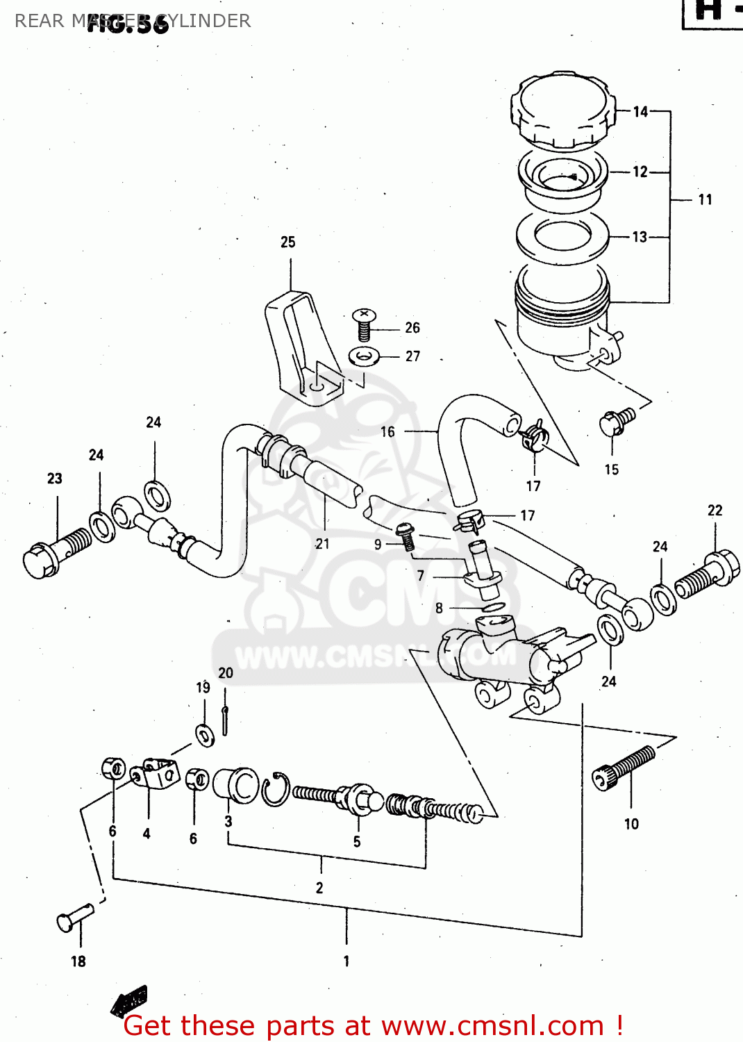 REAR MASTER CYLINDER GSX750F 2000 (Y)