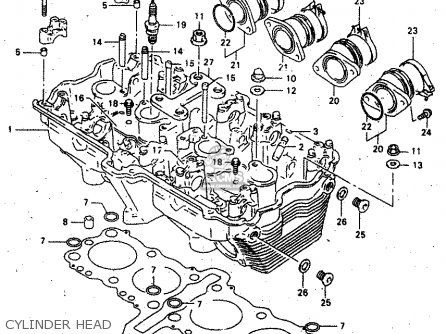 CYLINDER HEAD - GSX750F 2000 (Y)