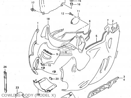 COWLING BODY (MODEL X) - GSX750F 2000 (Y)