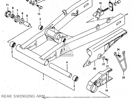 REAR SWINGING ARM - GSX750F 2000 (Y)