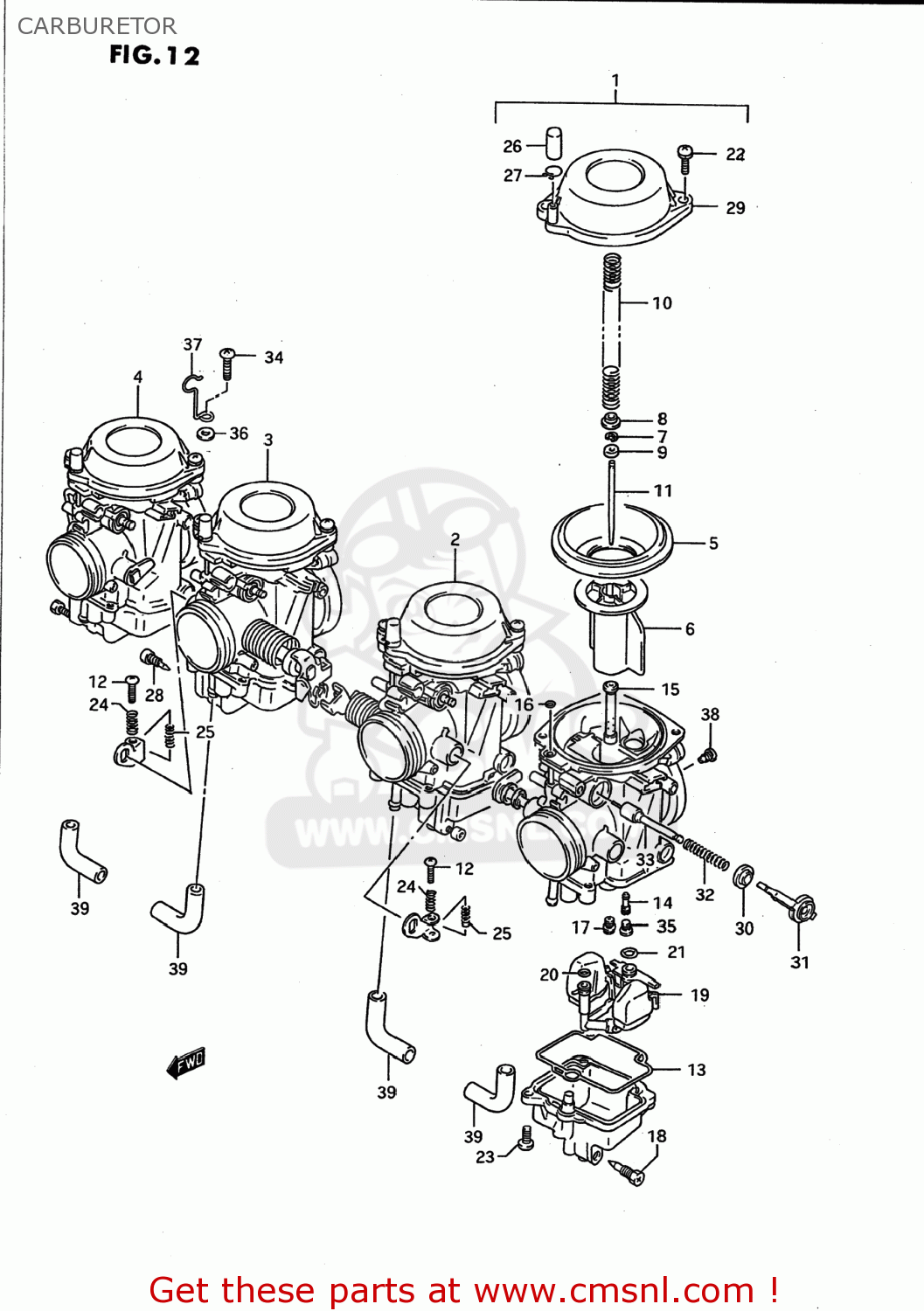 CARBURETOR GSX750F KATANA 1989 (K) USA (E03)