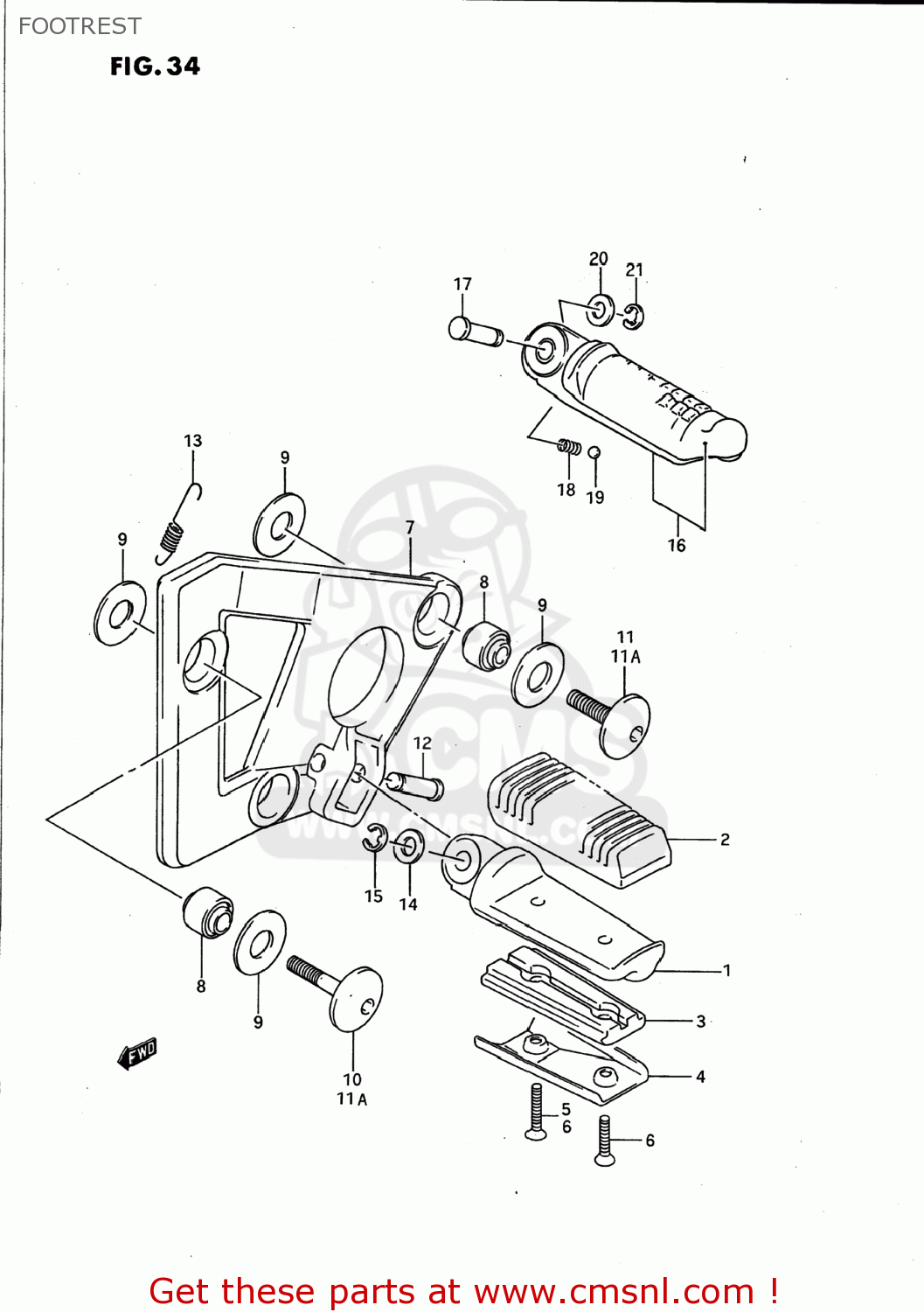 FOOTREST GSX750F KATANA 1989 (K) USA (E03)