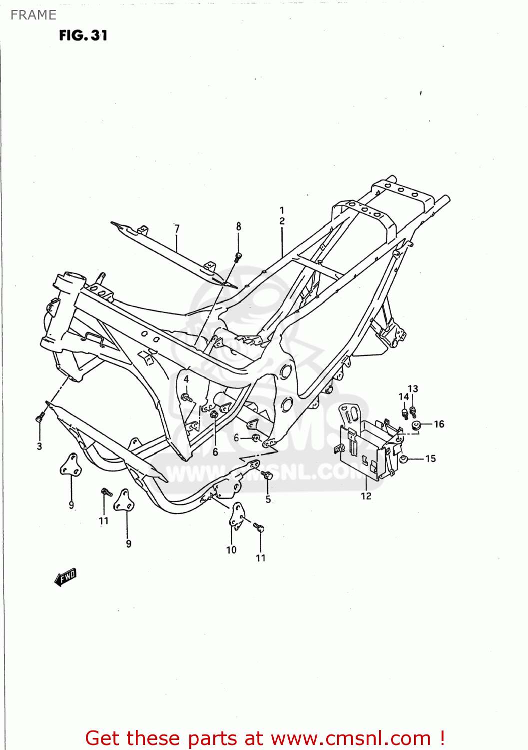 FRAME GSX750F KATANA 1989 (K) USA (E03)