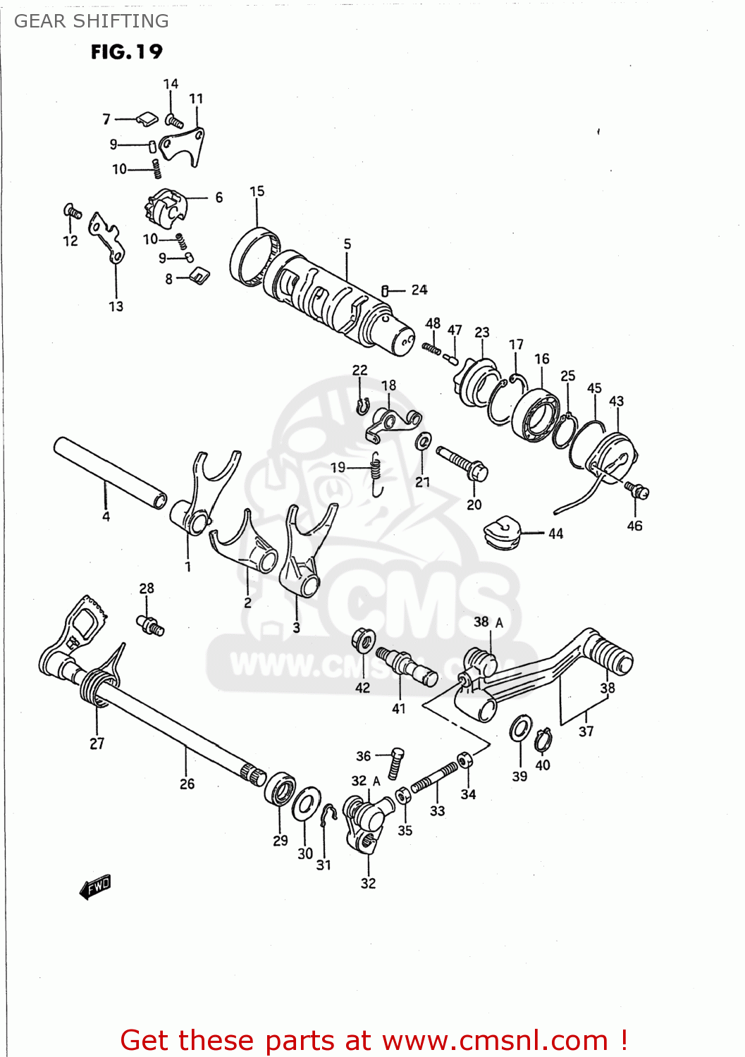 GEAR SHIFTING GSX750F KATANA 1989 (K) USA (E03)