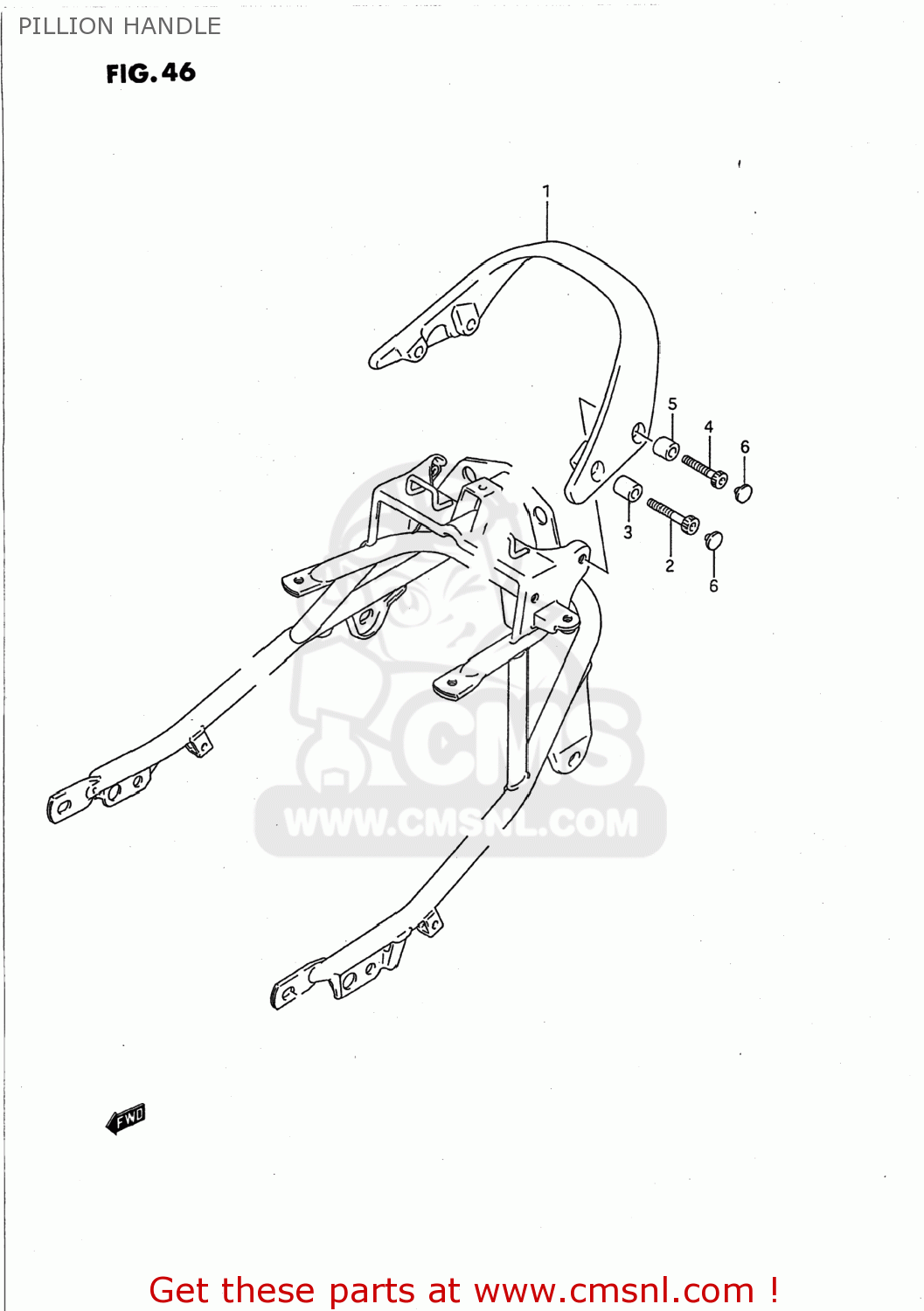 PILLION HANDLE GSX750F KATANA 1989 (K) USA (E03)