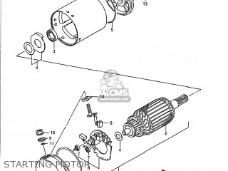 STARTING MOTOR - GSX750F KATANA 1989 (K) USA (E03)