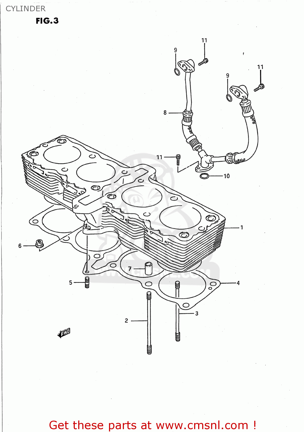 CYLINDER GSX750F KATANA 1990 (L) USA (E03)