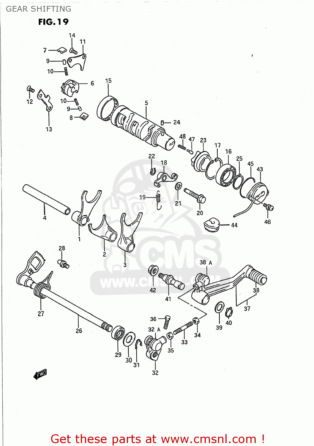 GEAR SHIFTING GSX750F KATANA 1990 (L) USA (E03)