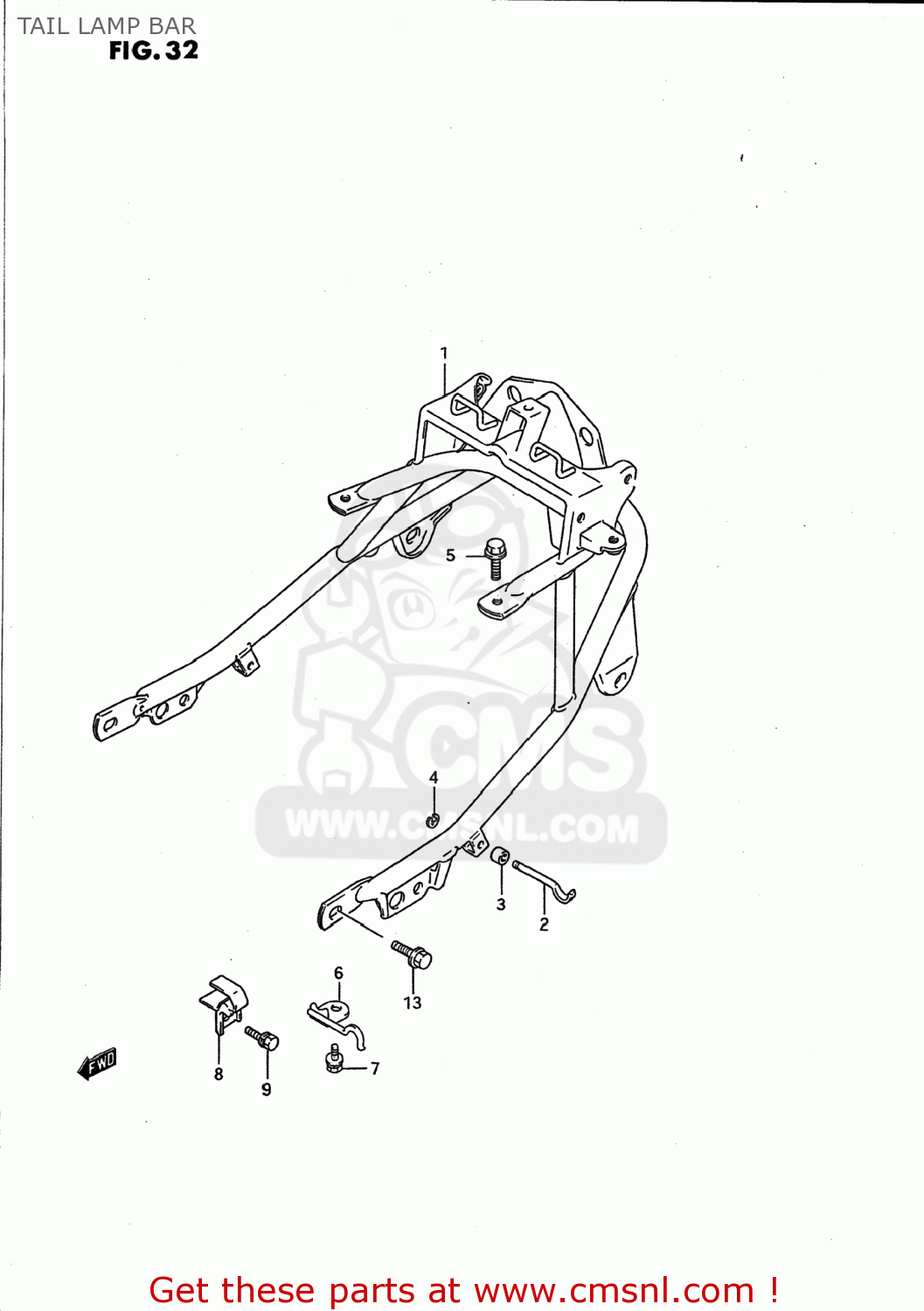 TAIL LAMP BAR GSX750F KATANA 1990 (L) USA (E03)