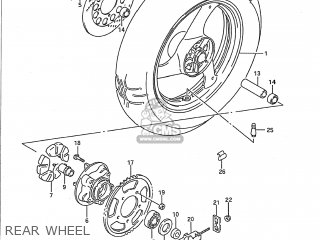 REAR WHEEL - GSX750F KATANA 1990 (L) USA (E03)