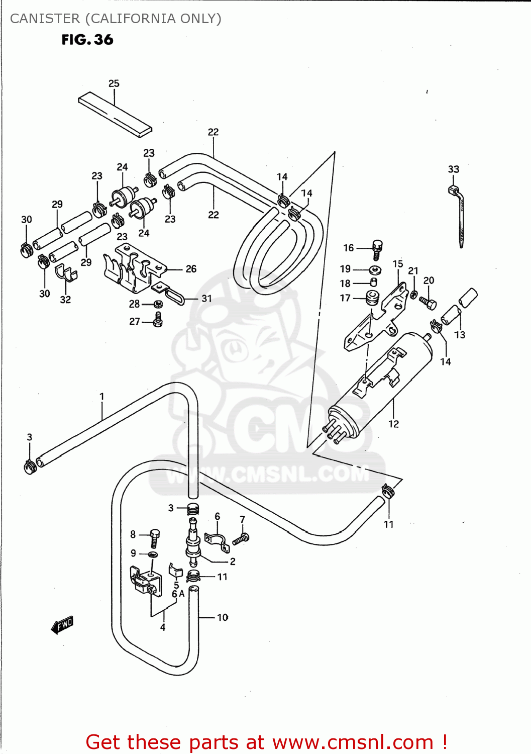 CANISTER (CALIFORNIA ONLY) GSX750F KATANA 1991 (M) USA (E03)