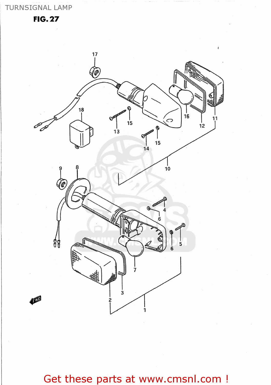 TURNSIGNAL LAMP GSX750F KATANA 1991 (M) USA (E03)