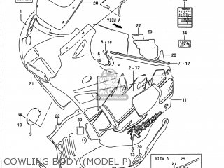 COWLING BODY (MODEL P) - GSX750F KATANA 1991 (M) USA (E03)