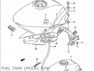 FUEL TANK (MODEL M/N) - GSX750F KATANA 1991 (M) USA (E03)