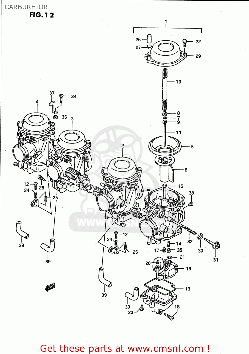 CARBURETOR GSX750F KATANA 1992 (N) USA (E03)