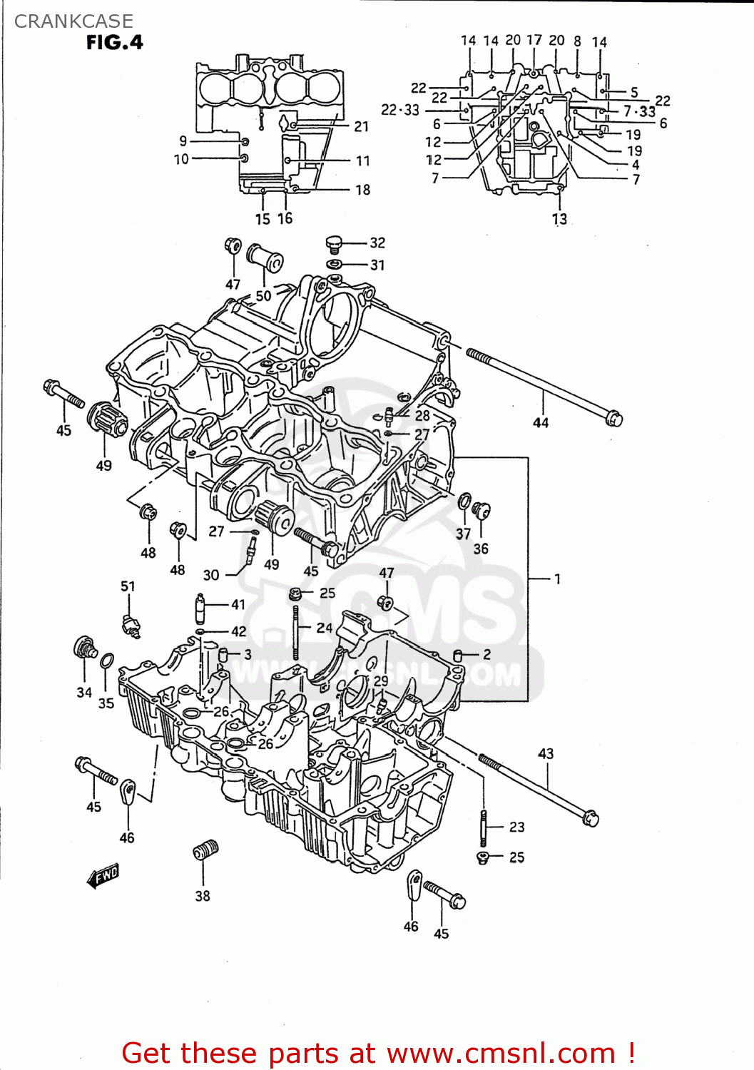 CRANKCASE GSX750F KATANA 1992 (N) USA (E03)