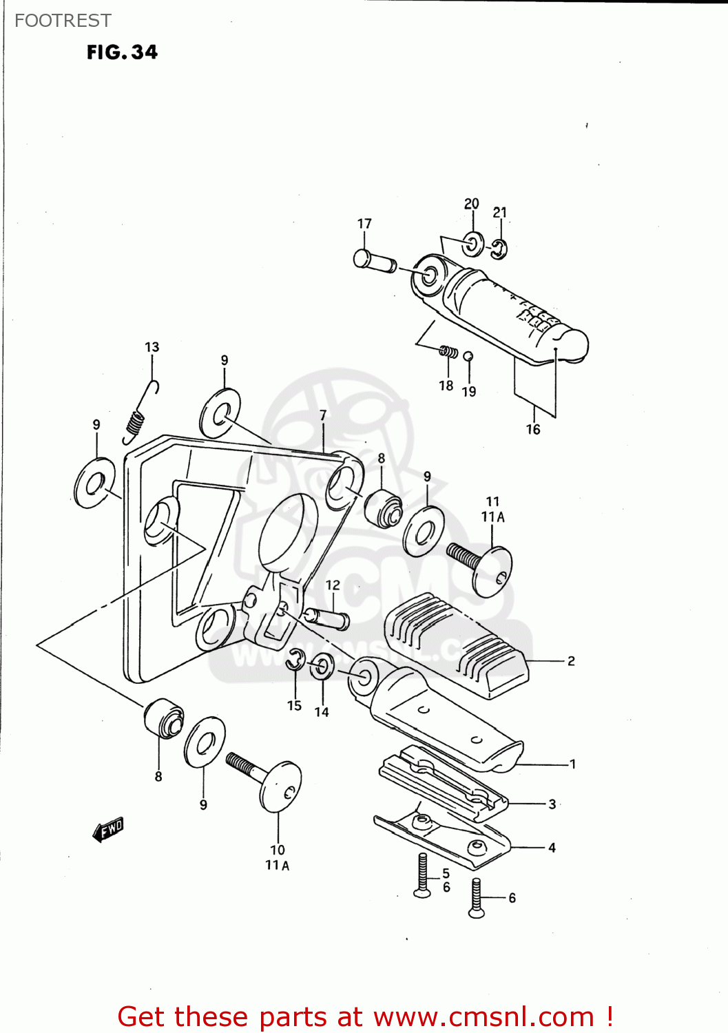 FOOTREST GSX750F KATANA 1992 (N) USA (E03)