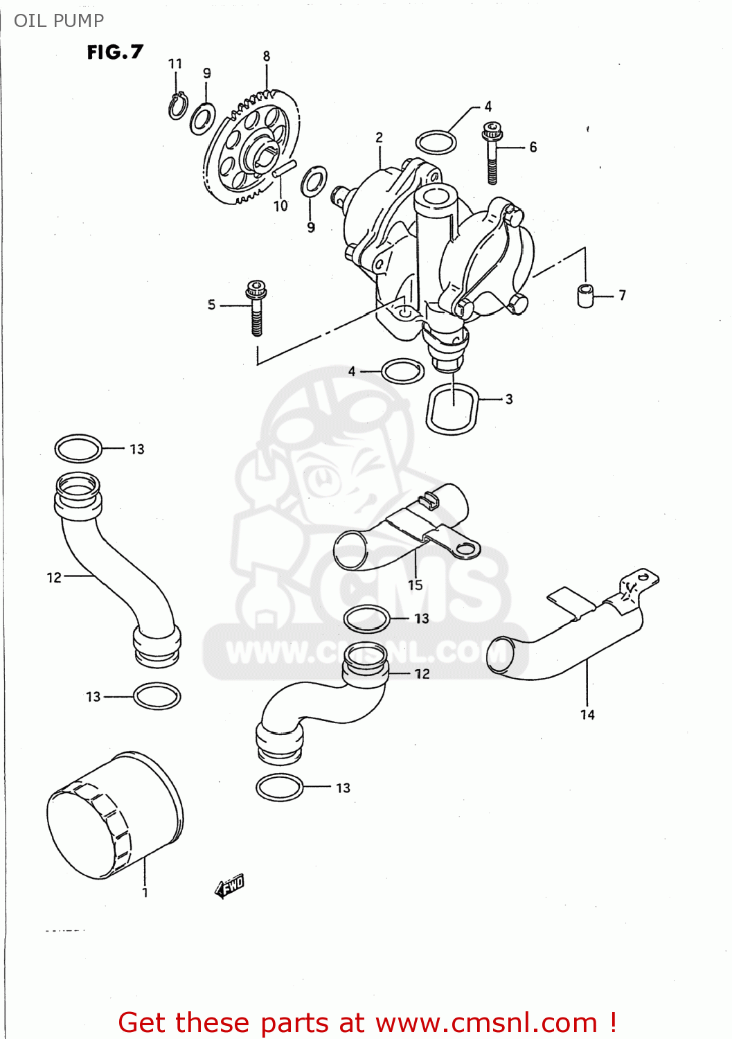 OIL PUMP GSX750F KATANA 1992 (N) USA (E03)