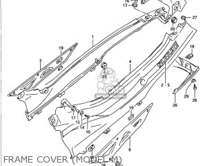 FRAME COVER (MODEL M) - GSX750F KATANA 1992 (N) USA (E03)
