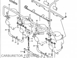 CARBURETOR FITTINGS - GSX750F KATANA 1993 (P) USA (E03)