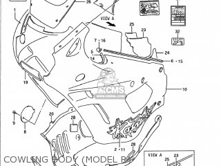 COWLING BODY (MODEL R) - GSX750F KATANA 1993 (P) USA (E03)