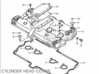 CYLINDER HEAD COVER - GSX750F KATANA 1993 (P) USA (E03)