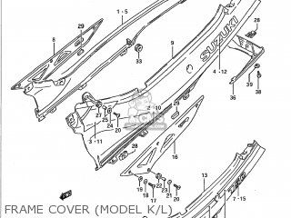 FRAME COVER (MODEL K/L) - GSX750F KATANA 1993 (P) USA (E03)