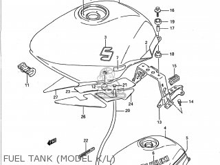 FUEL TANK (MODEL K/L) - GSX750F KATANA 1993 (P) USA (E03)