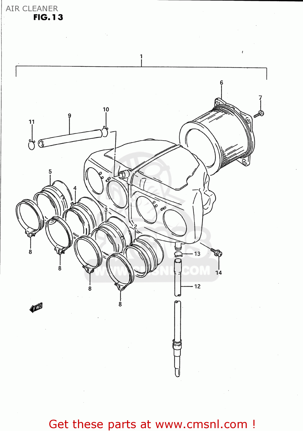 AIR CLEANER GSX750F KATANA 1994 (R) USA (E03)