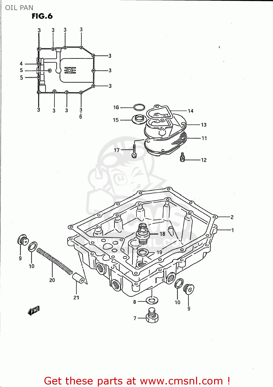 OIL PAN GSX750F KATANA 1994 (R) USA (E03)