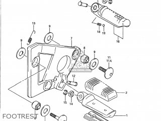 FOOTREST - GSX750F KATANA 1994 (R) USA (E03)